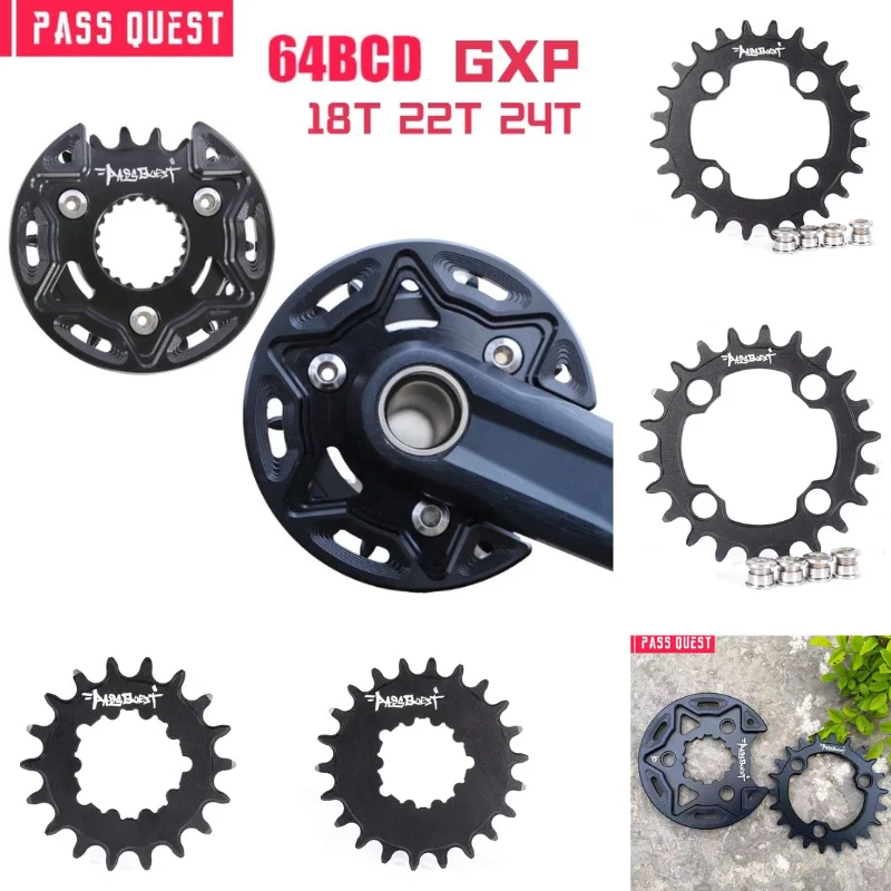 

Pass Quest Performance BMX Bicycle Positive and Negative Teeth Special Disc Narrow and Wide Teeth Suitable for 64BCD 18T 22T 24T