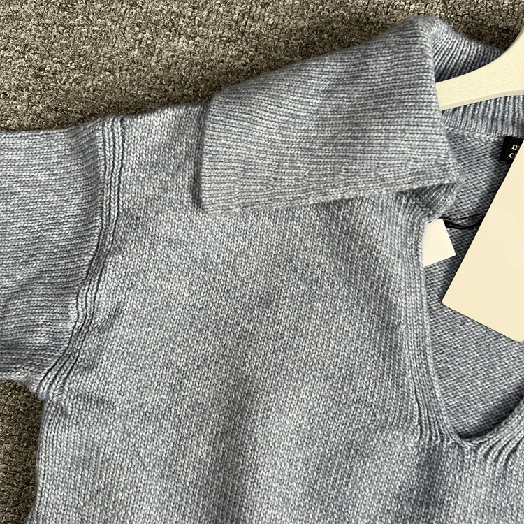 Warmer, lässiger SLE-Strickpullover für Damen, Umlegekragen, lang, S Sve, thermisch, bequem, lockere Passform, Strickwaren für Frühling und Herbst