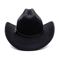 Western Cowboy Hat Wide Brim Western Cowboy Hat Womens Classic Roll Up Fedora Hat with Buckle Belt