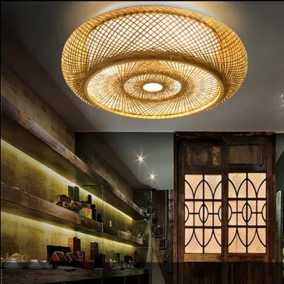 Nordic simple bamboo chandelier bamboo art Japanese room restaurant bed and breakfast living room