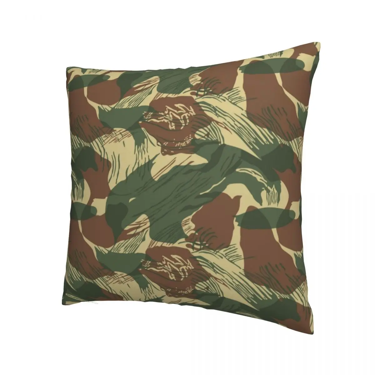 Rhodesian Brush Stroke Camouflage Pillowcase Cushion Cover Decor Military Popular Armed Pillow Case Cover Home Square 45*45cm