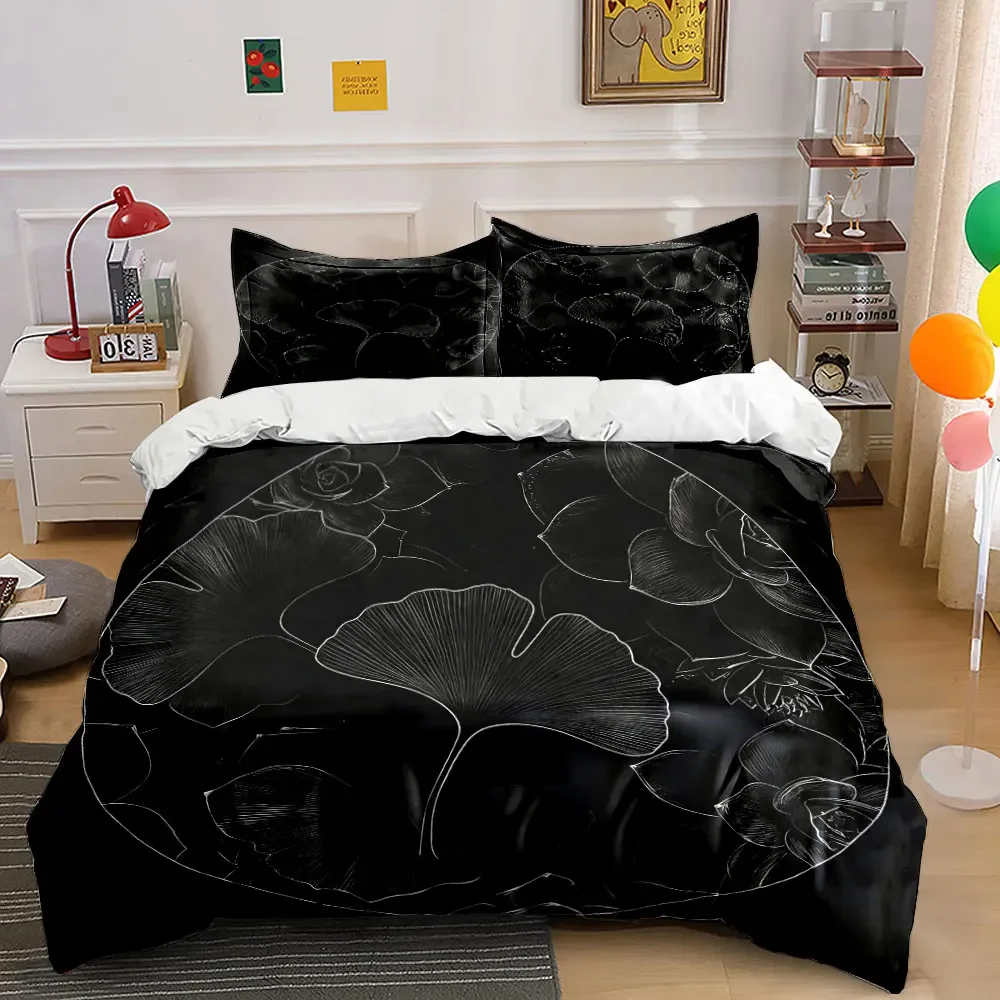 

Floral Design Three-Piece Home Decor Soft Comfortable Duvet Cover Bedding Set Included 1*Duvet Cover & 2*Pillowcases, gift