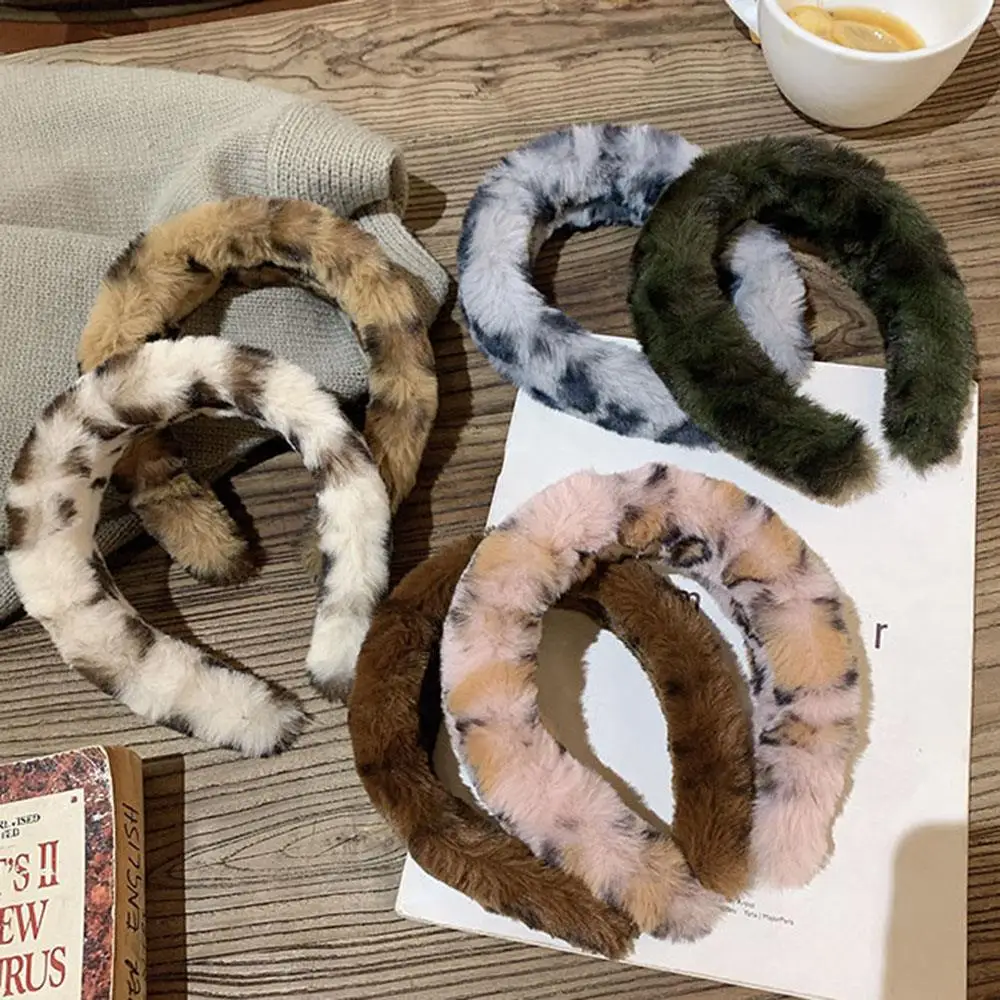

Мягкий пушистый меховой обруч для волос с широкими полями, аксессуары для волос «сделай сам», шикарный декор, утолщенные принадлежности, ленты для волос из искусственного кроличьего меха