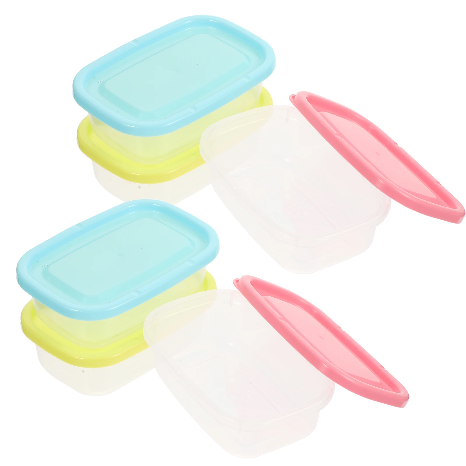 

6Pcs Mini Sealed Boxes Food Containers Small Fridges Practical PP Multi function Reusable Freezer Kitchen Storage Crisper Safe