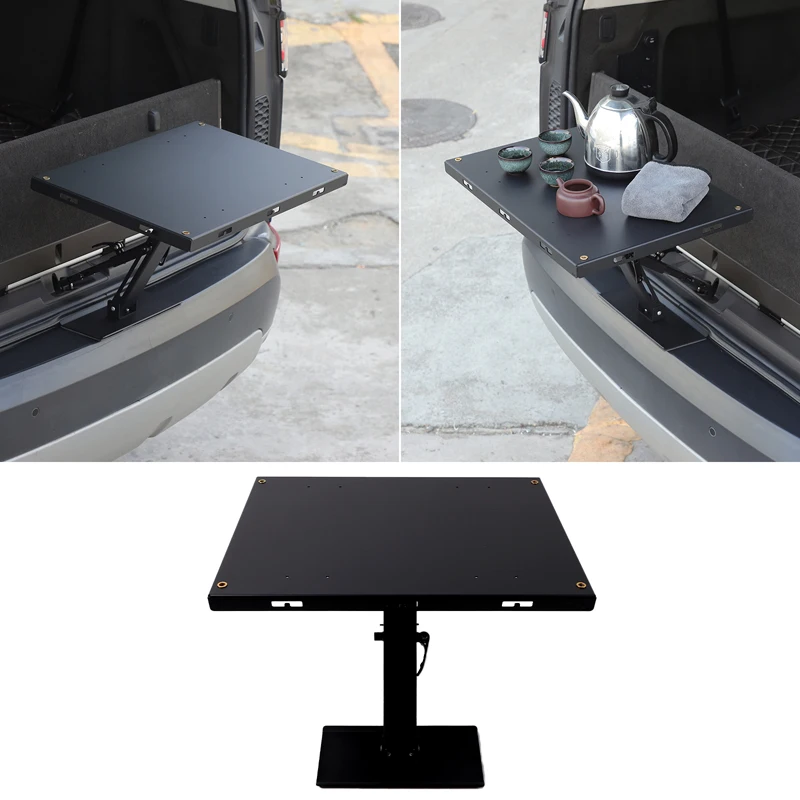 

For Land Rover Discovery 5 2017-2025 Car Tailgate Lock Expansion Small Table Plate Carbon Steel+Aluminum Alloy Car Accessories