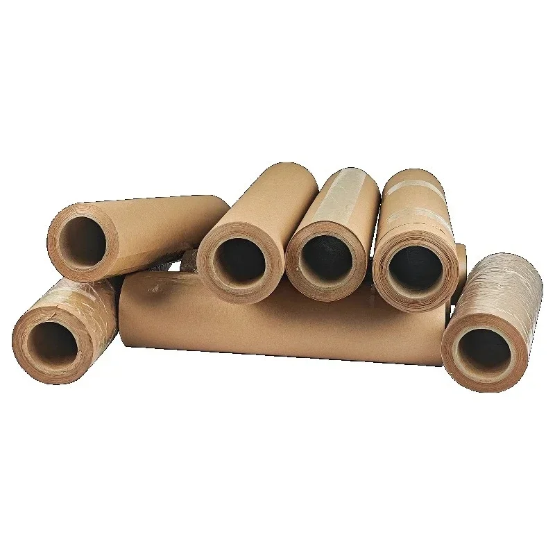 Original pulp natural self-adhesive brown craft paper roll wrap pallet instead of plastic film