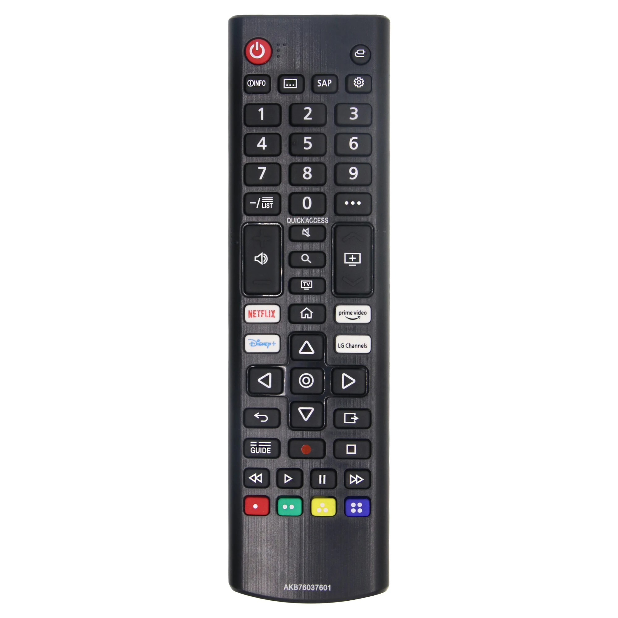 Universal Remote Control AKB76037601 for All Models LG TV LED HD 4K Smart UHD HDTV with Prime-Video Disny Netflx Channel Buttons