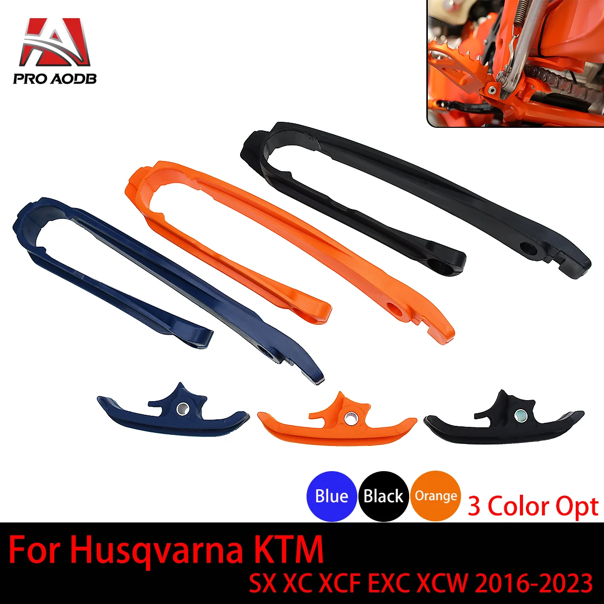 Motorcycle Chain Slider Sliding Swingarm Guide For KTM Husqvarna FC FE FS FX TC TE TX EXC EXC-F SXF XC-W 125-501 2014-2024