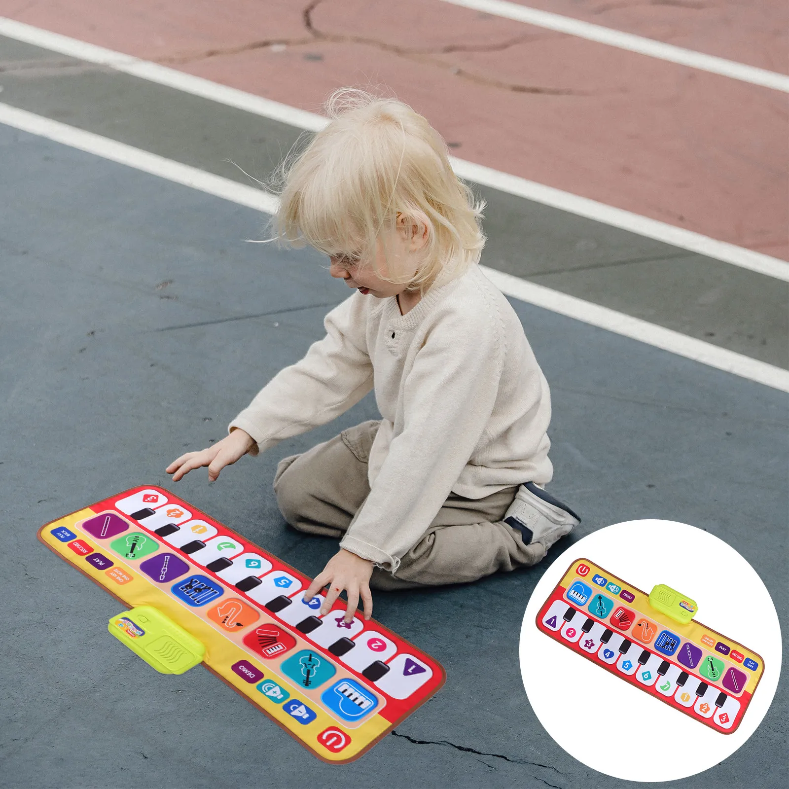 1Pcs Piano Keyboard Dancing Mat Premium Music Blanket Creative Educational Play Mat Kids Early Learning Hand Eye Coordination