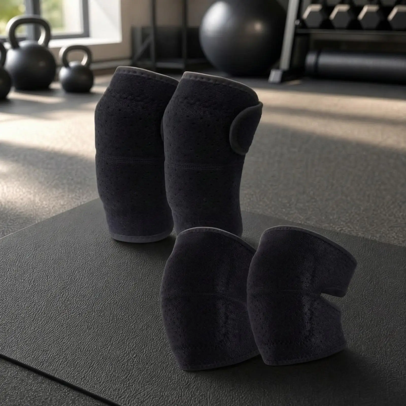 4 Pieces Padded Knee and Elbow Pad Breathable Safeguarding Pad with Adjustable Straps Soft Knee Cap Protector Pads for Dance,