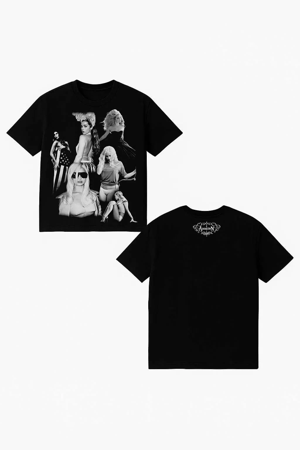 Addison Rae 2025 Tour Concert T-shirt Printed pattern casual and fashionable T-shirt, a gift for fans