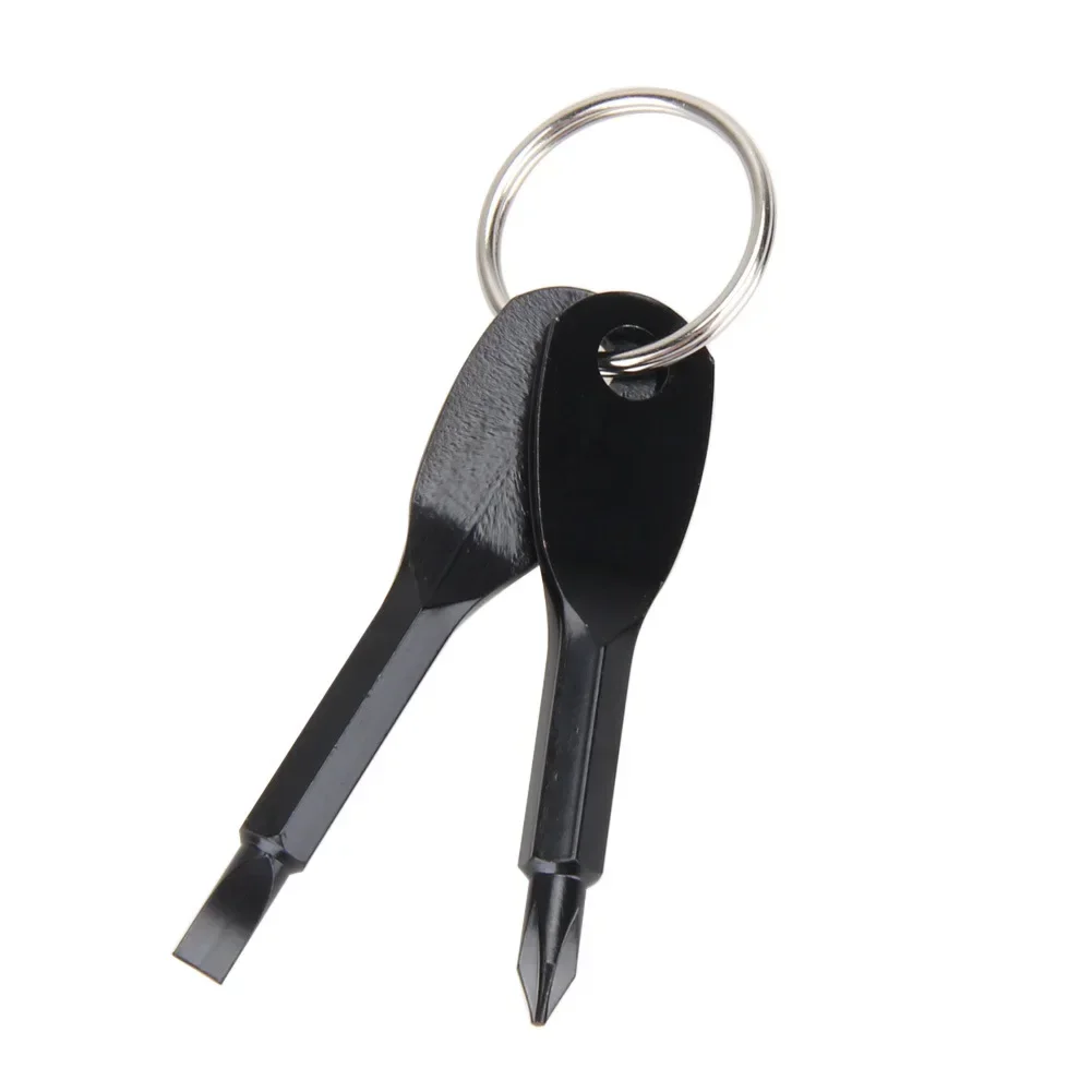 Portable Key Screwdriver Set Tool With Key Ring Outdoor Multifunctional Pocket Mini Tool With Stainless Keychain