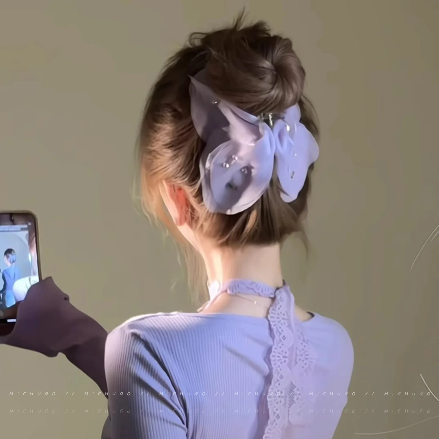 Mesh Simulation Butterfly Shark Clip Sweet Temperament Hairpin Female Casual All-Match Hairpin Hair Accessories