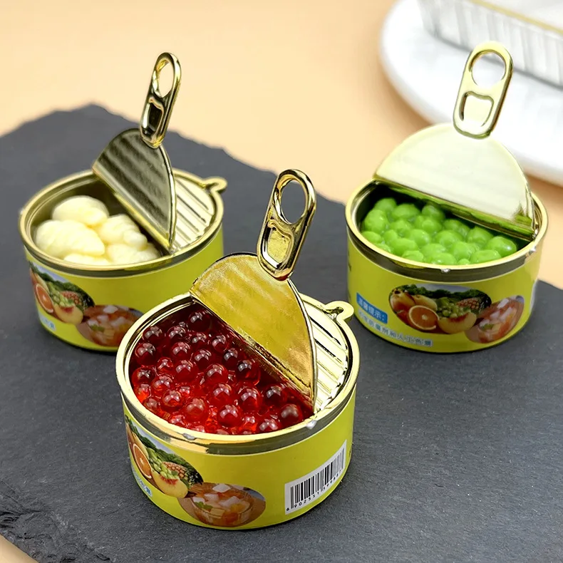 Creative Simulation Canned Model Toys DIY Miniature Simulation Snacks Canned Fruit Toy Model Desktop Ornaments Crafts