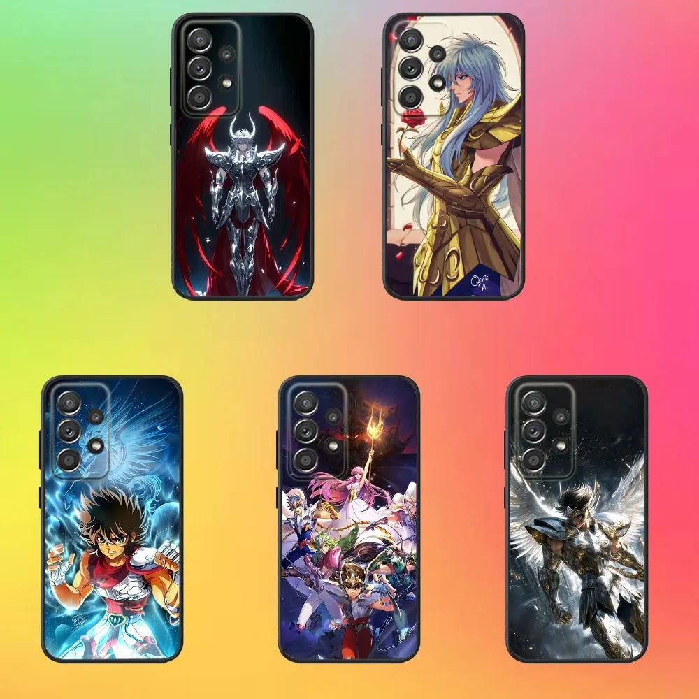 

S-Saints S-SeiyaS Phone Case For Samsung S25,S24,S21,S22,S23,S30,Ultra,S20,Plus,Fe,Lite,Note,10,9,5G Black Cover