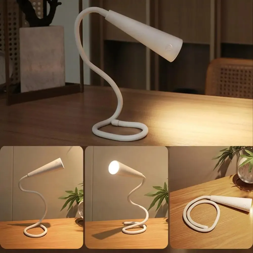 Bendable MINI USB Night Light Dormitory Learning Desktop LED Reading Lamp Mini Rechargeable Desk Lamp Hose Eye Protection Room