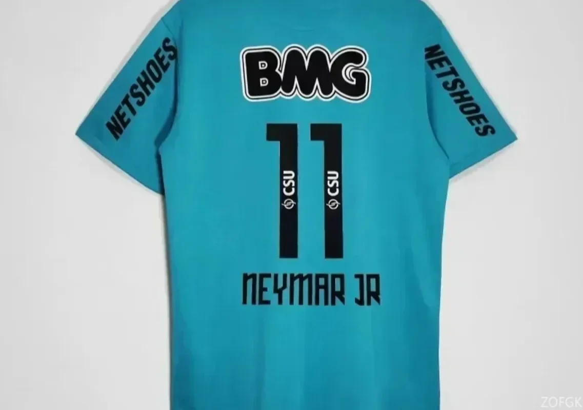 Basilica Santos Jersey Home Neymar No. 11 Short-sleeved Fans Version Retro Football Jersey 3D Printed Breathable Men T-shirts image 6