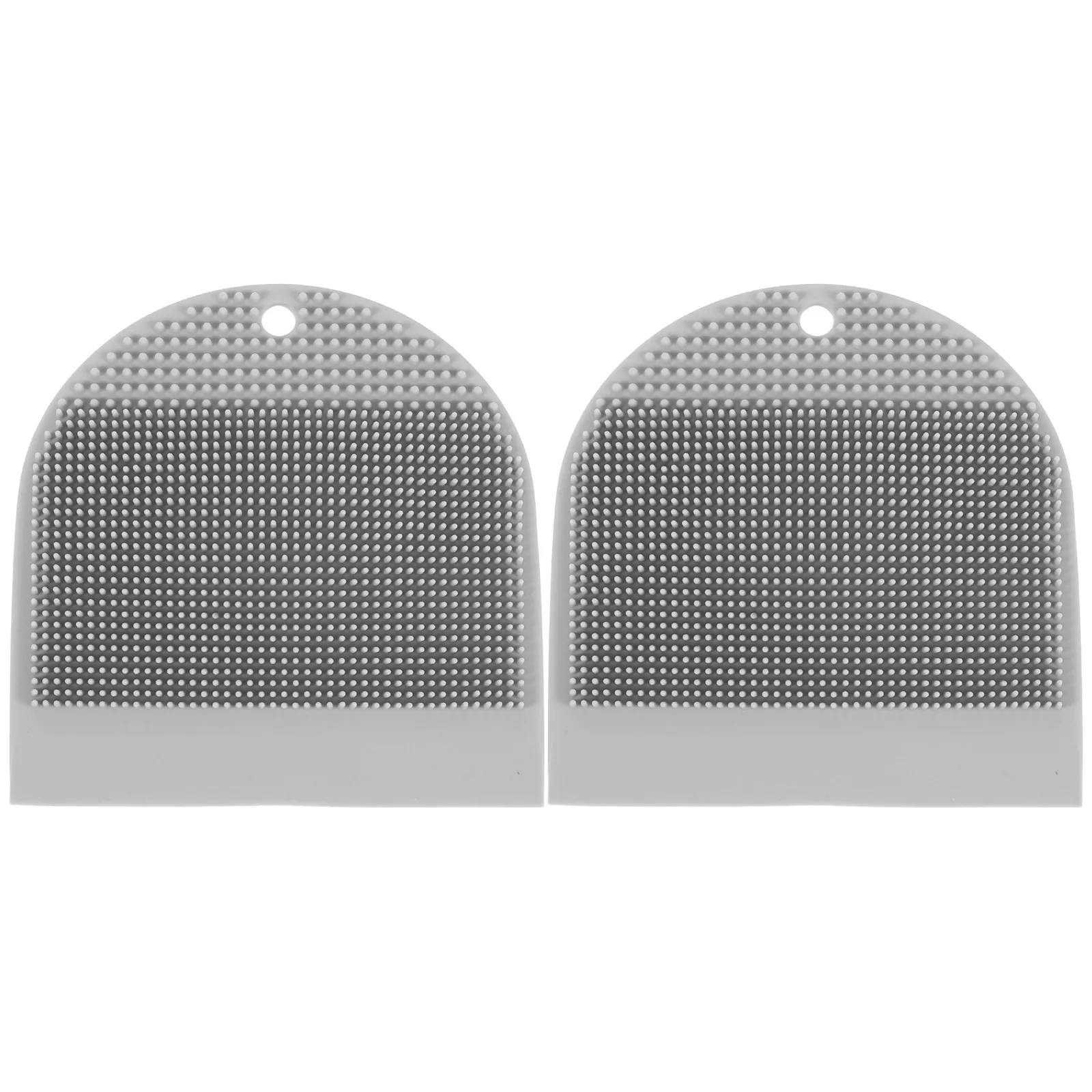 2Pcs Silicone Sink Cleaning Brush Flexible Non-Scratch Scrubber Suction Cup Hanging Kitchen Bathroom Squeegee Scraper Reusable