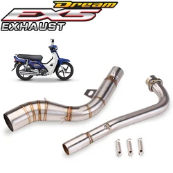 Motorcycle exhaust modified Slip on stainless steel front link pipe connect 51mm exhaust muffler suitable for Yamaha EX5