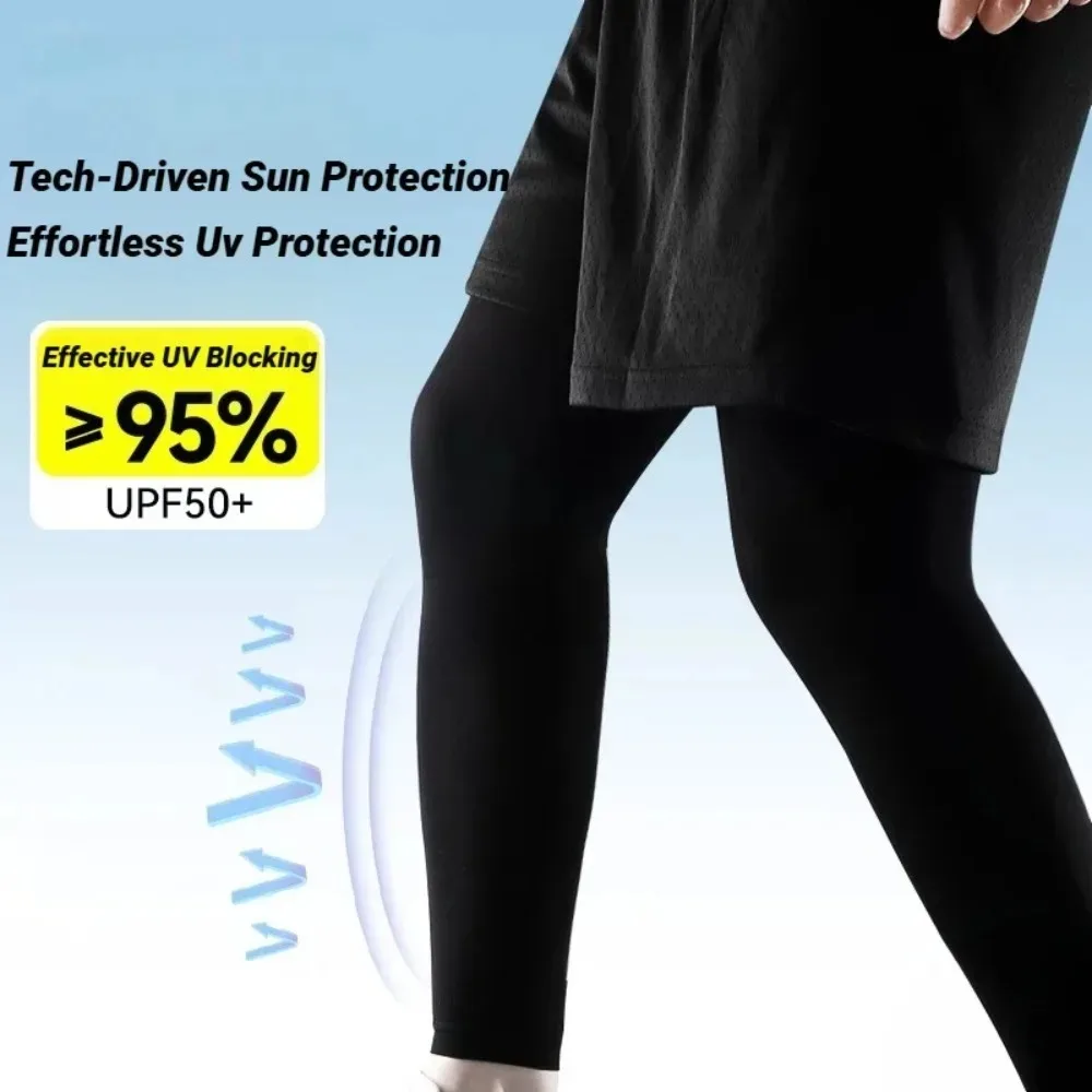 Leg Sleeves Breathable Quick Dry Running Sports Leggings Sun UV Protection Leg Covers Cycling Leg Sleeves