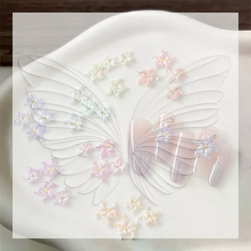 50 Pcs Easy to Apply Mini Resin Nail Art Decorations Colorful DIY Manicure Supplies for Home Salon Nail Art Design