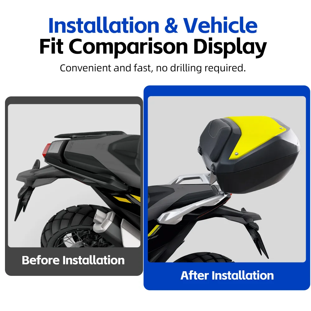SPD Top Koffer Rear Luggage Box for Honda XADV750 2022-2026 Motorcycle - Secure Lockable Top Case