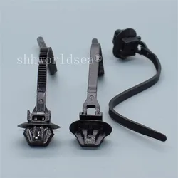 100PCS Releasable Cable Strap Total Length: 150 mm Width: 4.7 mm Elastic Strap Auto Plastic Clip Lock plastic Fastener Clip