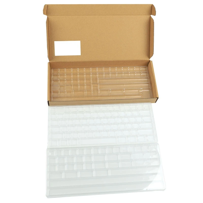 Keycaps Storage Box Three Layer ABS Material with Acrylic Transparent Cover for PBT XDA Cherry DSA Mechanical Keycap