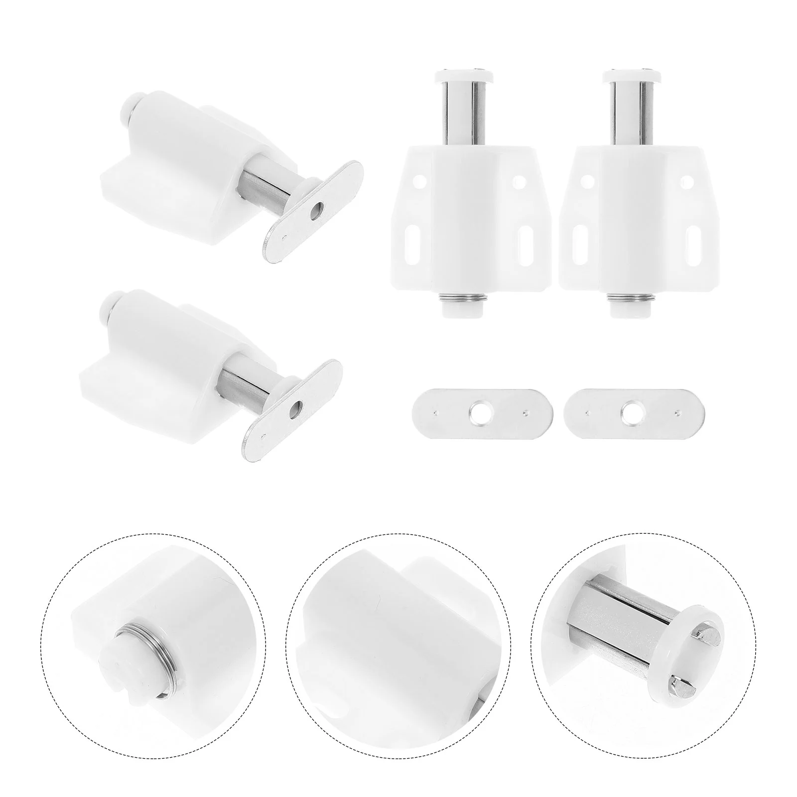 4 Pcs Cabinet Door Stopper Catches for Cupboards Cabinets Magnets Kitchen Closure Push Open Latch Close