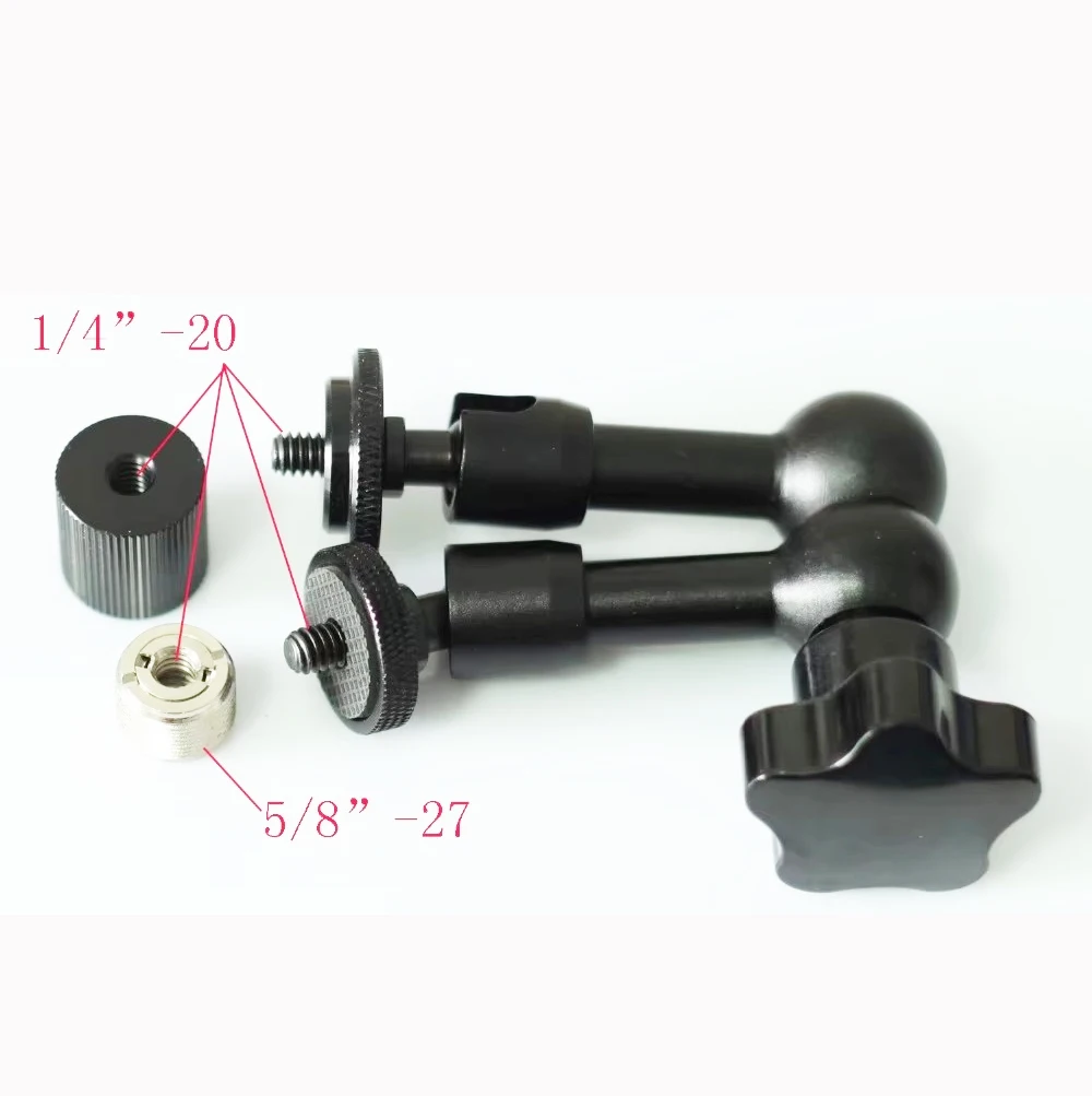 Adaptador de 5/8 -27 macho a 1/4-20 hembra con brazo mágico para cámara con trípode de micrófono 5d2, unidad adaptadora de 5/8 macho a 1/4 hembra
