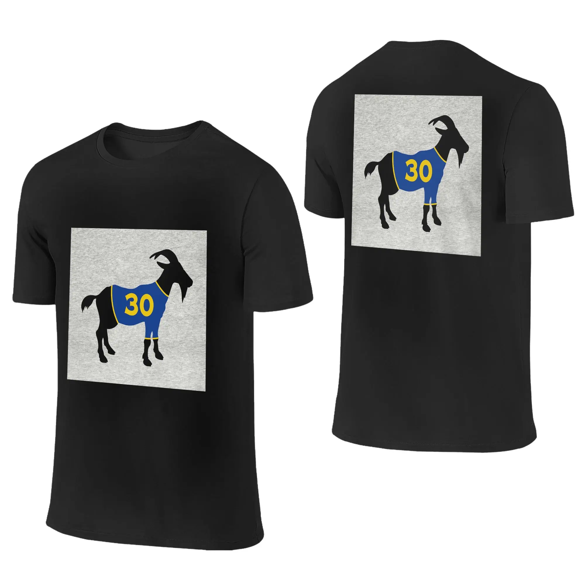 Camiseta 100% de algodón Steph Curry Goat, camiseta de doble cara para hombre, camisetas de verano con cuello redondo para hombre, camisetas S-6XL