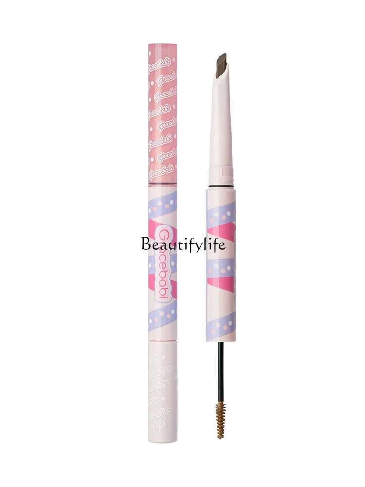 Three-Dimensional Dual-Effect Front Eyebrow Pencil Eyebrow Cream Waterproof Sweat-Proof Discoloration Resistant Blooming Lasting