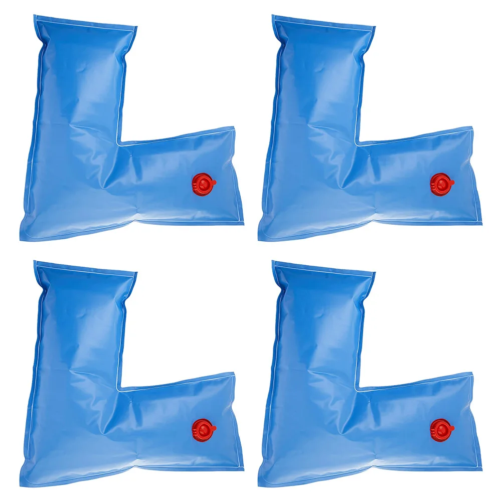 4pcs Swimming Pool L-shaped Water Bag Blue Or Black Heavy Duty Water Bags For Winter Pool Covers Swimming Pool Replacement Parts