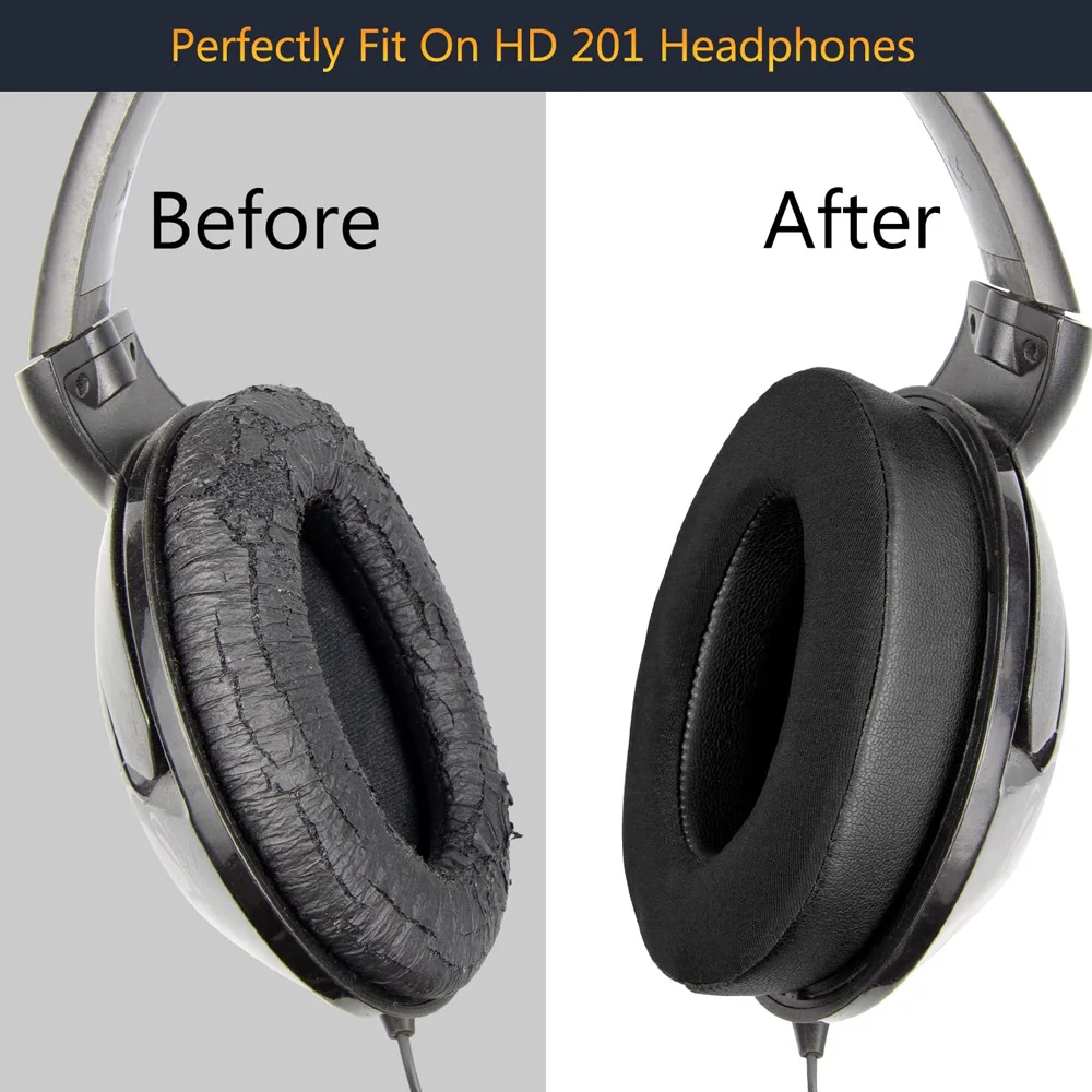 استبدال رغوة بطانة للأذن ل Sennheiser HD 180 200 201 206 418 419 421 428 429 438 439 448 449 سماعات رغوة الذاكرة وسادات الأذن