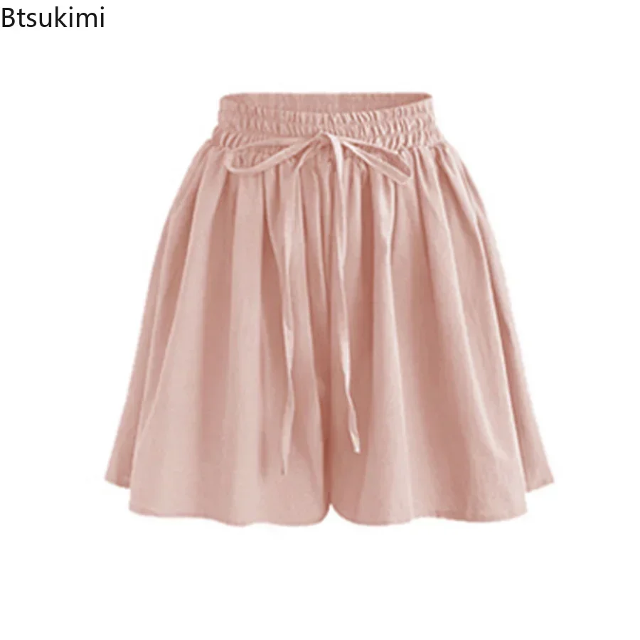 2025 Women's Summer Casual Wide Leg Shorts Oversized High Waist Loose Short Female Short Pants Summer Wear Chiffon Shorts M-8XL