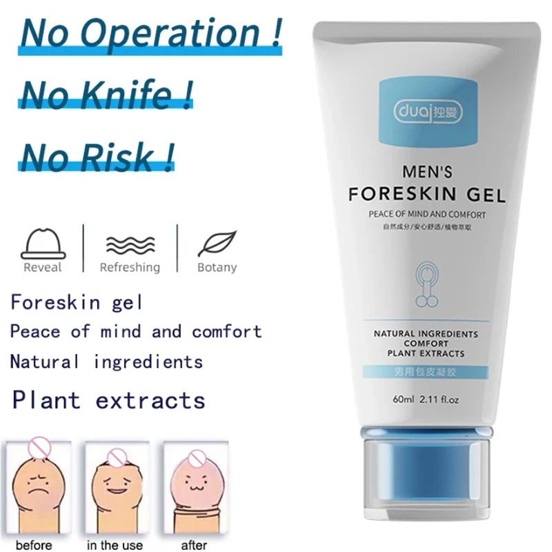 Male Foreskin Phimosis Correction Care Gel  Head Physical Prepuce Improve Liquid for Man Natural Plant Essence Gel