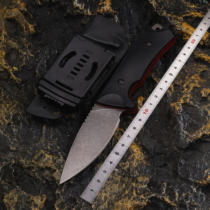 

Fixed Blade Knife sharp VG10 Steel blade survival in the wild portable knife G10 Handle with K sheath outdoor EDC tool