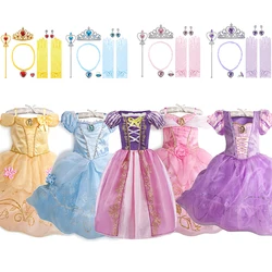 Baby Girl Rapunzel Costume Children Sleeping Beauty Belle Sofia Dress Kids Halloween Carnival Party Princess Dress Girl Disguise