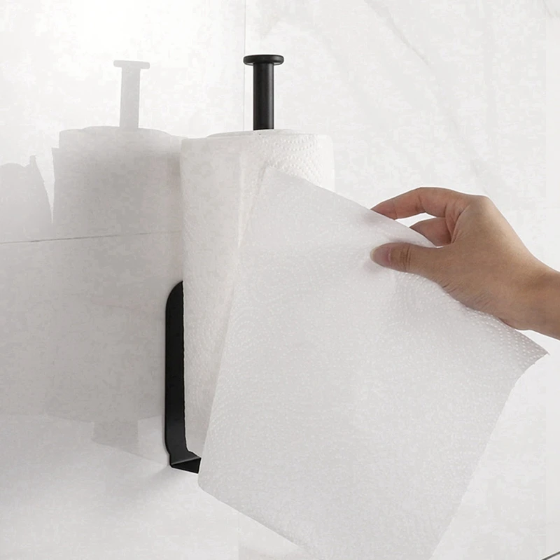 Wall Mount With Damping Under Counter Paper Towel Shelf With Self-Adhesive And Screw For Kitchen Bathroom