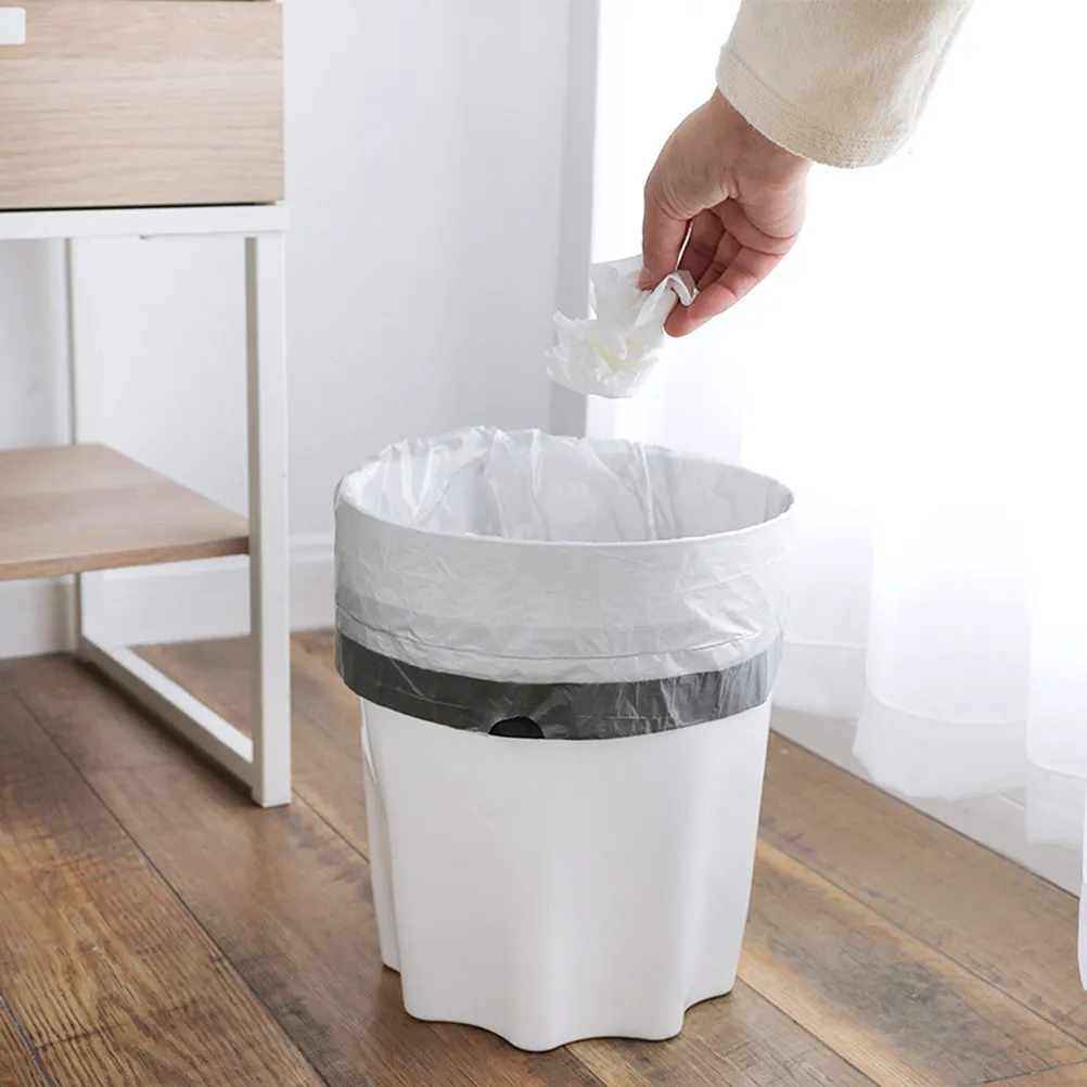 15Pcs Trash Bags Strong Thickened Pe Eco-Friendly Leak-Proof Portable Garbage Bags for Household Rubbish Recycling