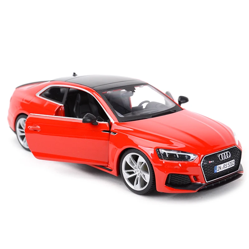 Bburago 1:24 Audi RS5 Coupe Green Sports Car Static Die Cast Vehicles Collectible Model Car Toys