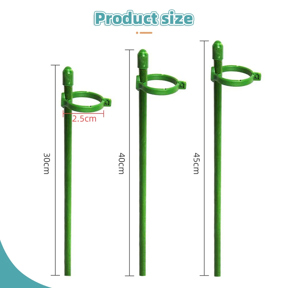 Estacas ajustables de soporte para plantas, anillos de soporte para flores, tomates y verduras, 30/40/50CM