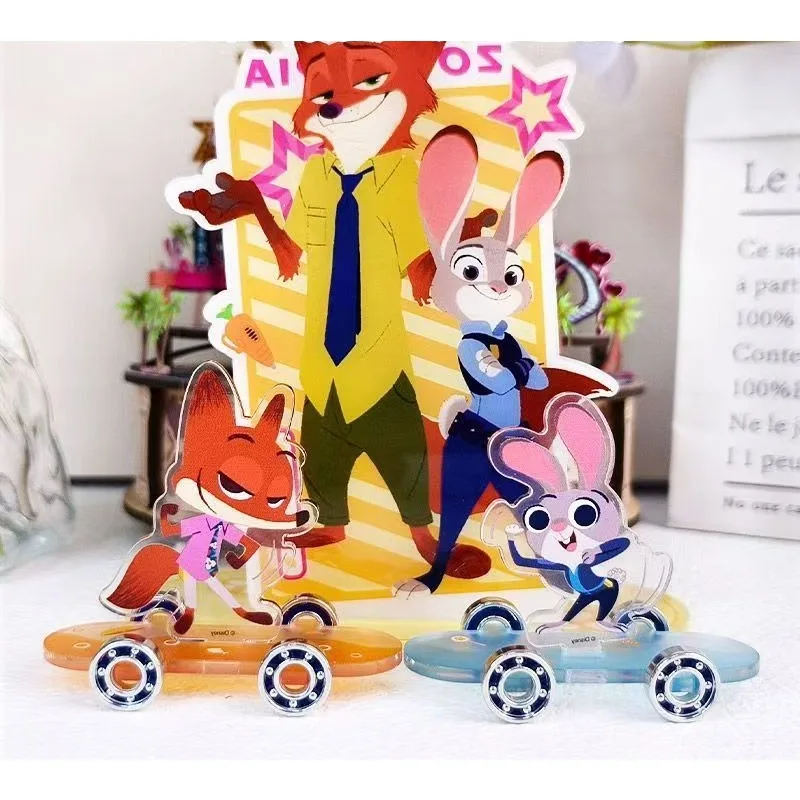 6 stylów Disney Zootopia 2 Akrylowy Stojak Hulajnoga DIY Dekoracja Szop Pracz Bobert Niedźwiedź Śliczna Podstawka Judy Zabawki Nick Prezenty
