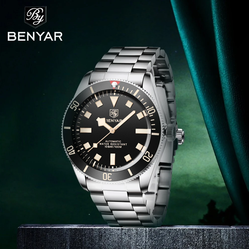2025 New BENYAR Men's Watches Man Sport Gifts Mechanical Watches For Man Automatic Wrist Watch Stainless Steel Waterproof Clocks