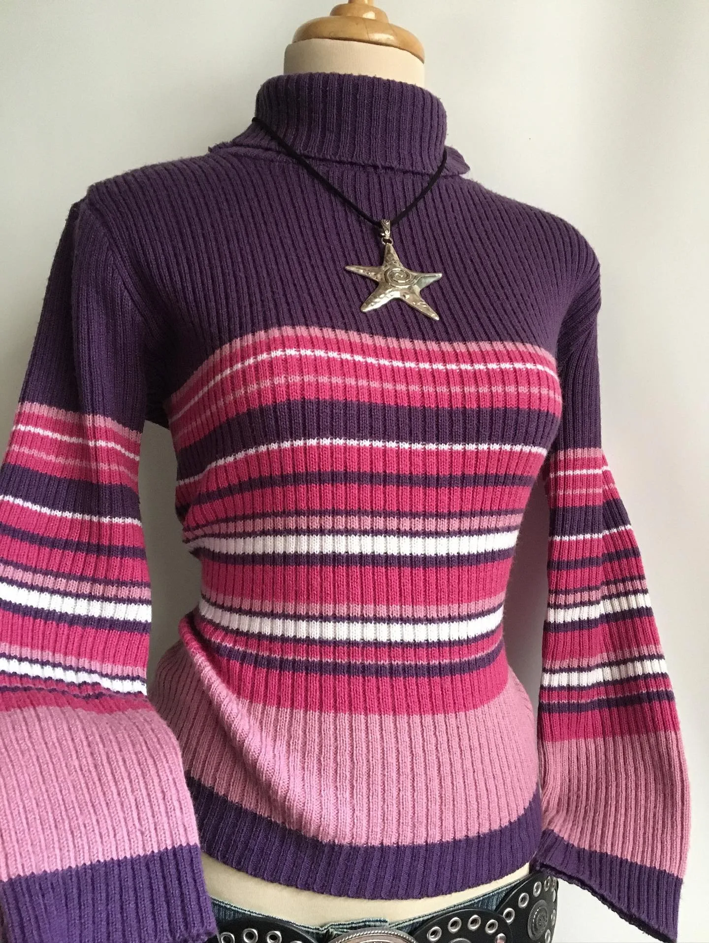 Autumn Winter Stripe Knitted Sweater Off the Shoulder Pullover Sweater Sexy Women Full Sleeve Slim Stretch Knitwear Jumper tops