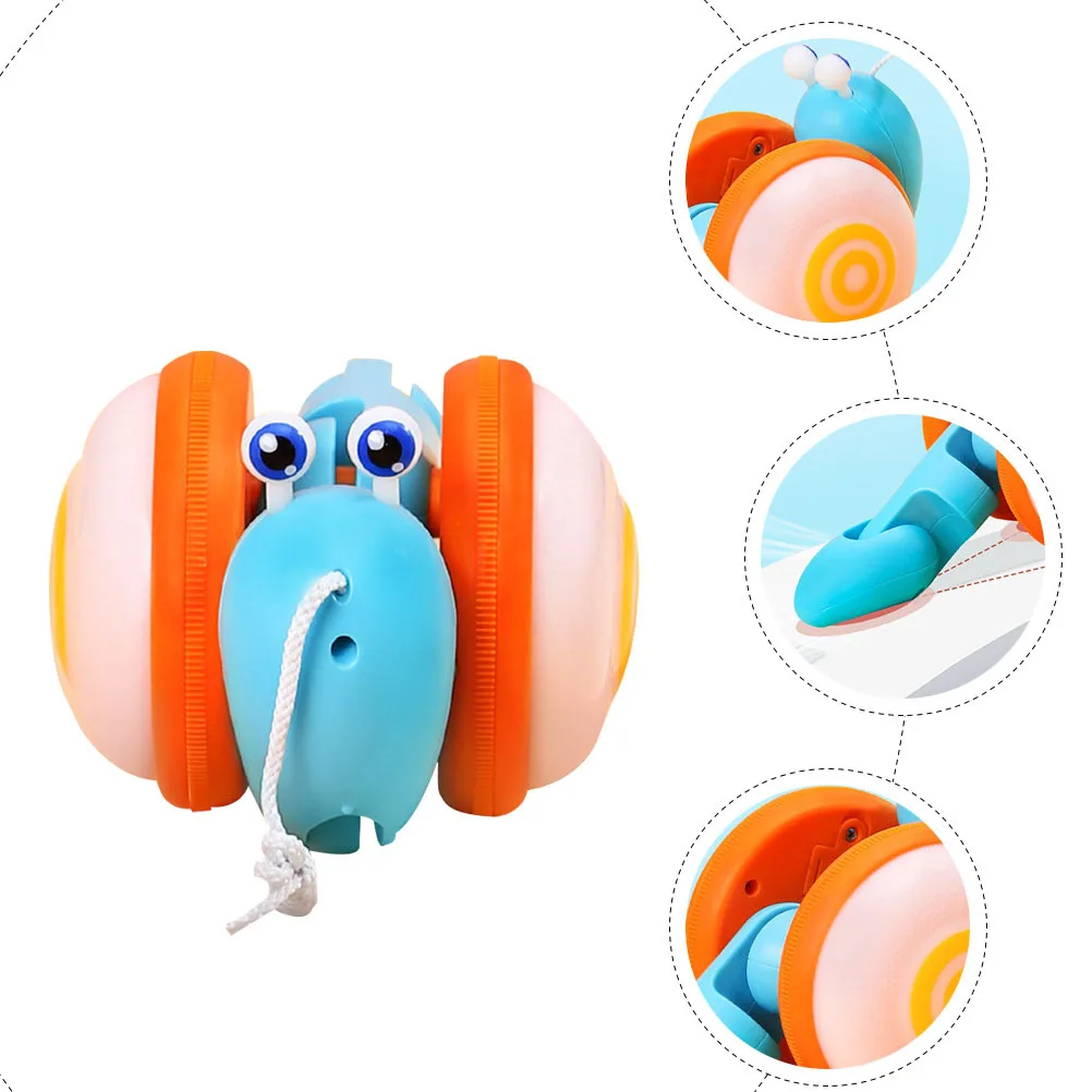 Snail Pulling Playmate for Toddlers Cartoon String Traction Learning Walker Baby Early Education Gift Snail Pulling Toy