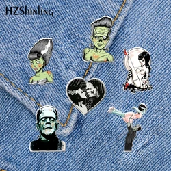 2022 New Bride of Frankenstein Acrylic Lapel Pin Movie Epoxy Butterfly Clasp Pin Handmade Butterfly Brooch