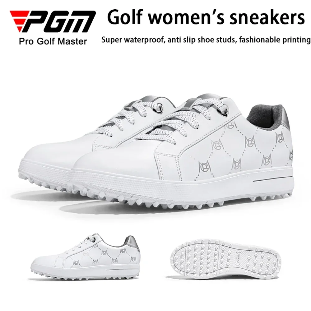 PGM Golf buty damskie modne nadrukowane wzory na co dzień z mikrofibry wodoodporne trampki antypoślizgowe naprawiono paznokcie XZ313