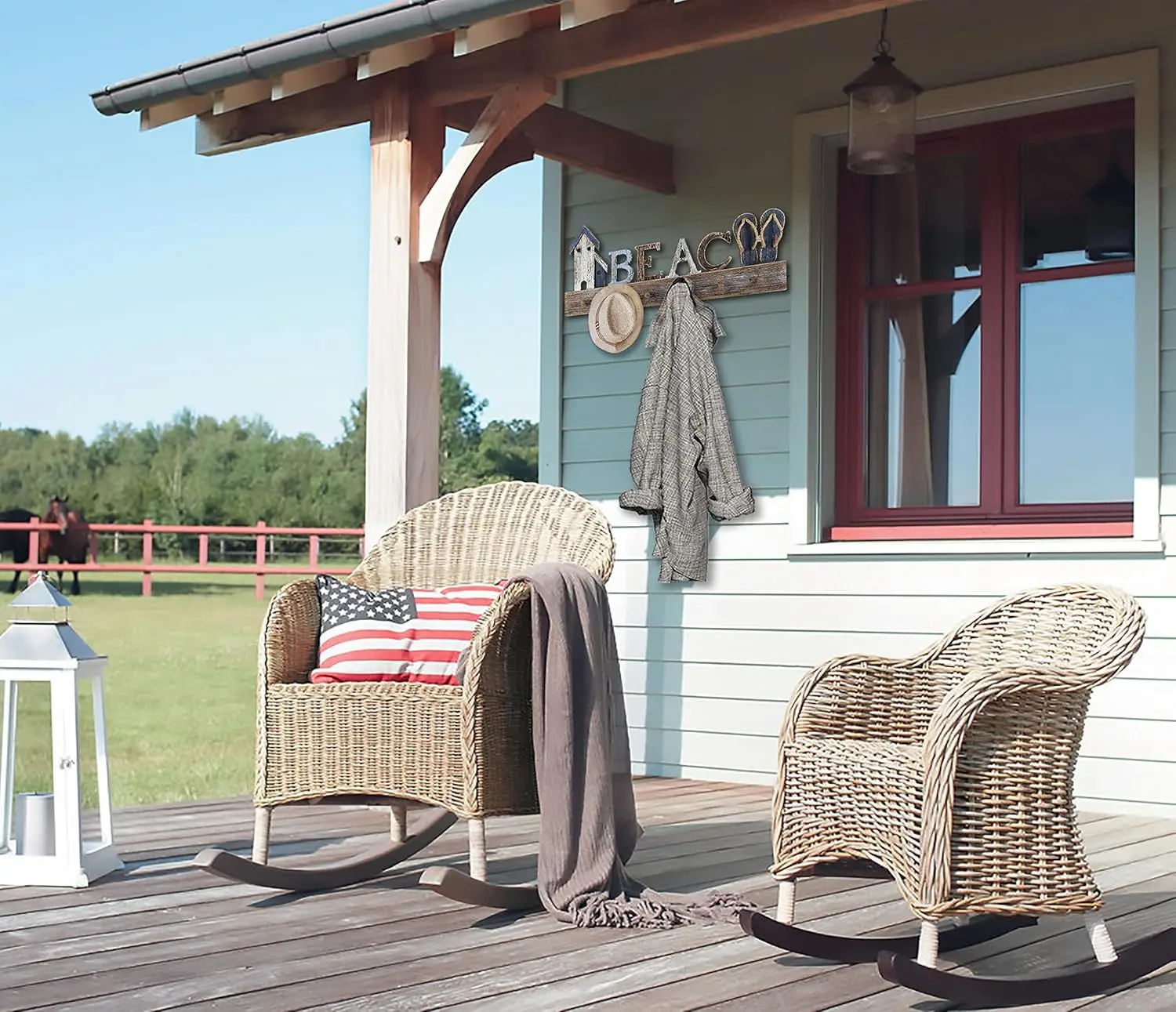 

Sailingstory Beach Wall Decor Nautical Decorative Coat Rack Wall Mounted Key Hook With Shelf