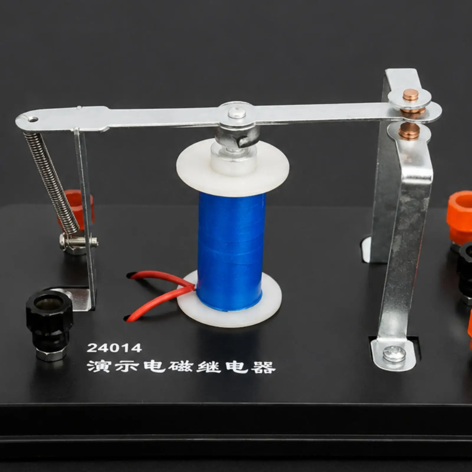 Electromagnetic Relay Experiment Instrument for Physics Education with Spring Mechanism and Metal Support Bracket